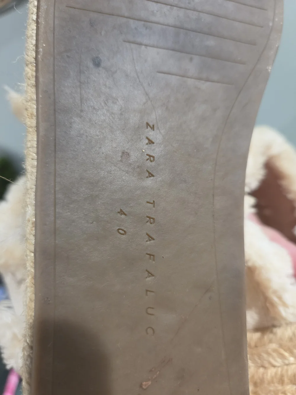 Zara Trafaluc Embellished Fringe Espadrille Platform Sandals EU 40/9-9.5